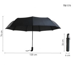 Automatyczny parasol męski składany 120cm