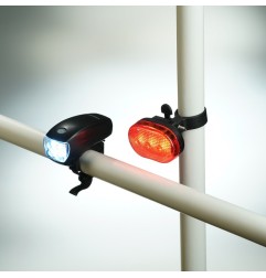Zestaw lampek rowerowych 5+3 LED przednia i tylna