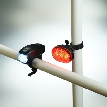 Zestaw lampek rowerowych 5+3 LED przednia i tylna